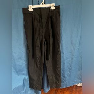 Black paper bag pants